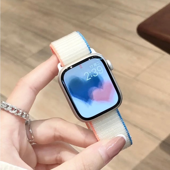 NEW CREAM Strap Loop Band FOR Apple Watch - Picture 2 of 9
